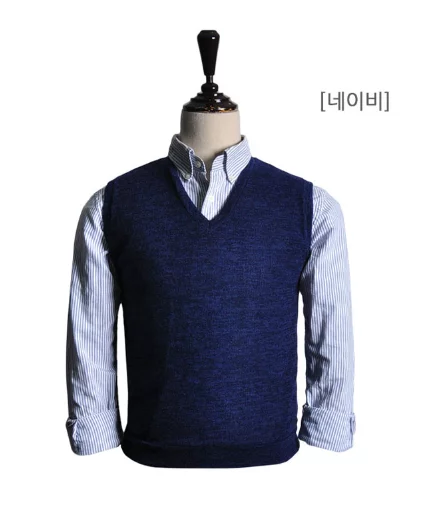 Áo len không tay trơn màu cổ V ALL JEAN - Ảnh 7